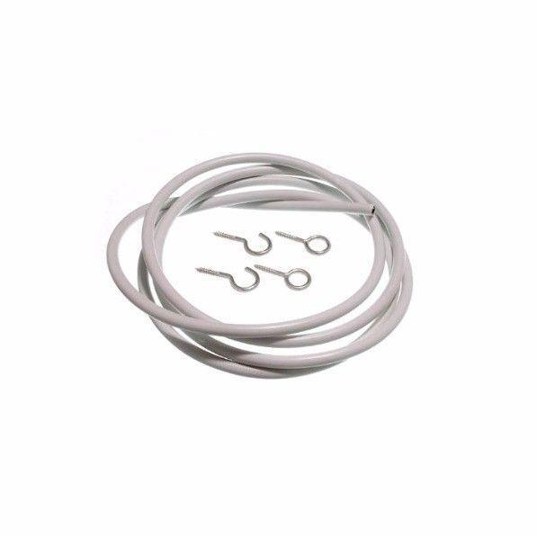 Versatile 24 Metre Curtain Wire Set with Hooks and Eyes