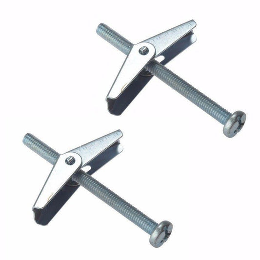 Spring Toggle Plasterboard Fixings Screws M5 x 50 Pack of 2 DIY Essentials