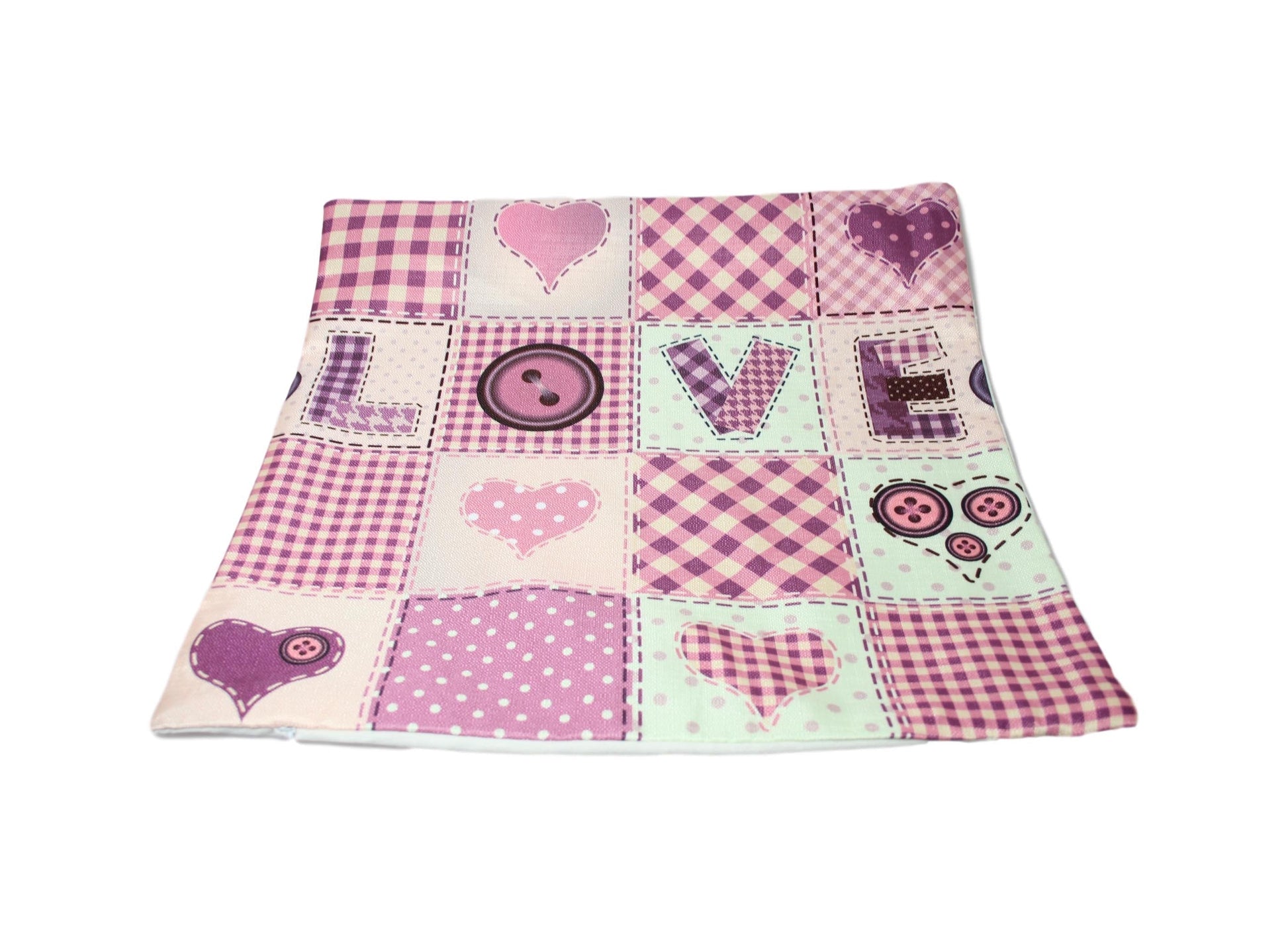 Heart Design Cushion Cover for Bedroom Couch 43x43cm