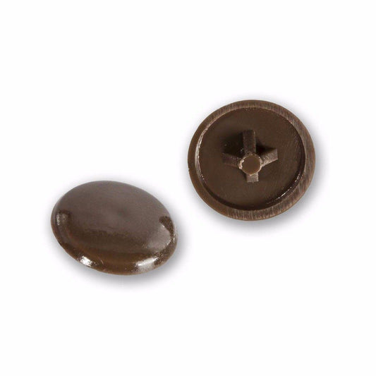 60 Brown Pozi Screw Caps Cover Pack DIY Essentials