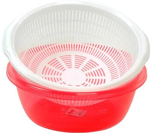 105L Plastic Strainer with Bowl Assorted Colors