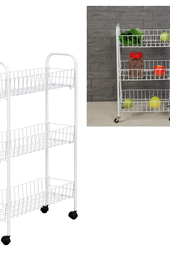 3 Tier Metal Kitchen Storage Rack for Fruits and Vegetables