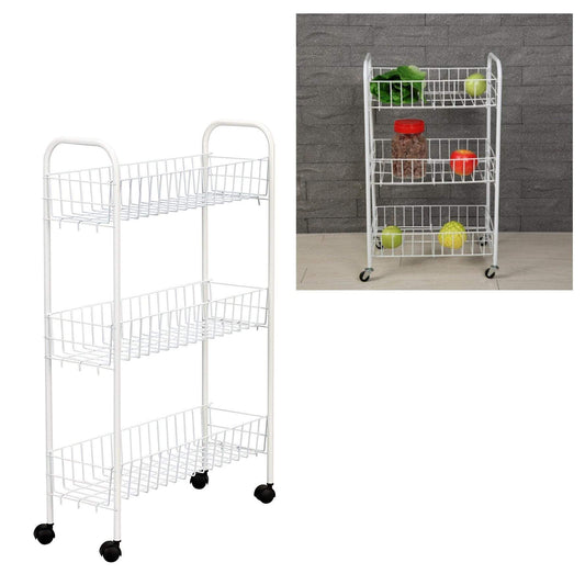 3 Tier Metal Kitchen Storage Rack for Fruits and Vegetables