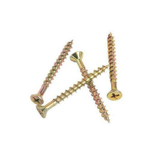 40 x 25 Yellow Chipboard Screws DIY Essential for Woodworking Projects
