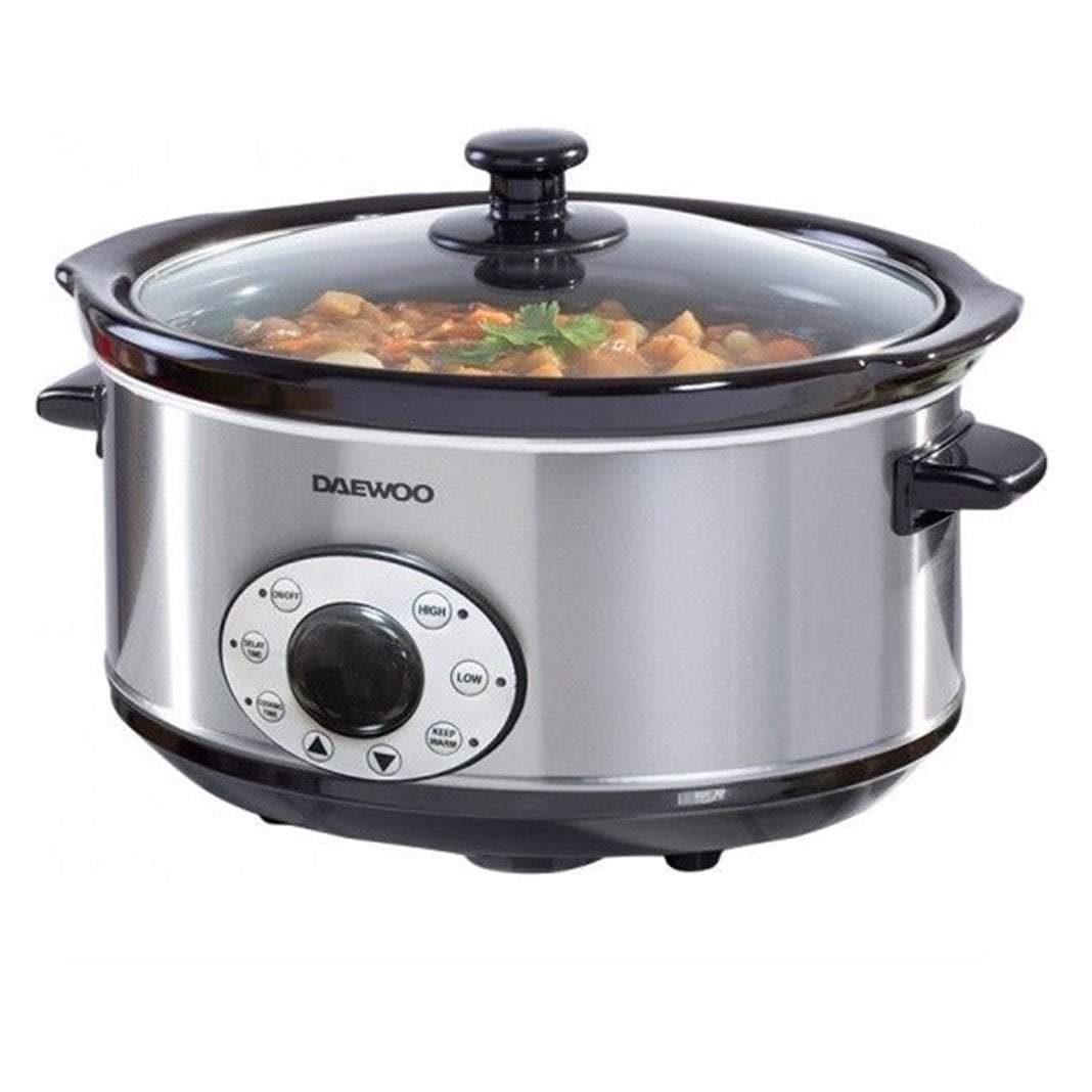Daewoo 65L Digital Slow Cooker Stainless Steel Non Stick Perfect for Easy Meal Prep