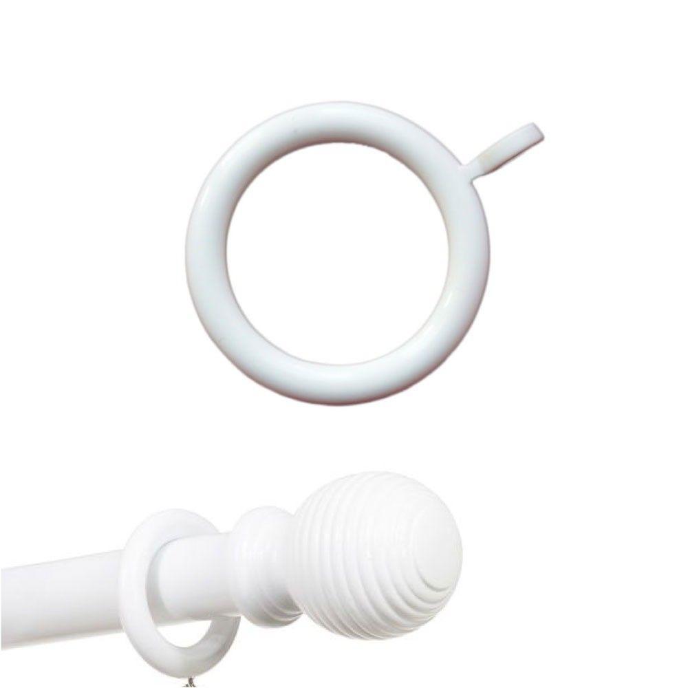6 Pack White Curtain Pole Rings 56mm Enhance Your Window Decor