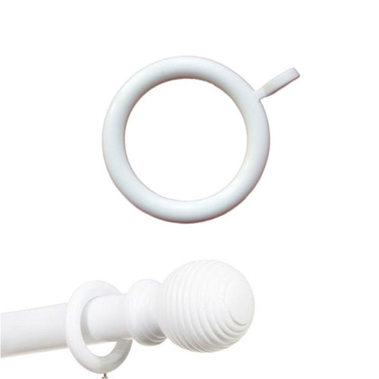 6 Pack White Curtain Pole Rings 56mm Enhance Your Window Decor
