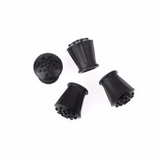 Black Rubber Stick Ferrules 78 Inch Pack Of 3 DIY Mobility Accessories
