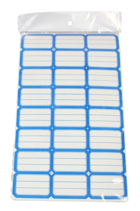 Blue and Red Sticky Labels for Home and Office Use