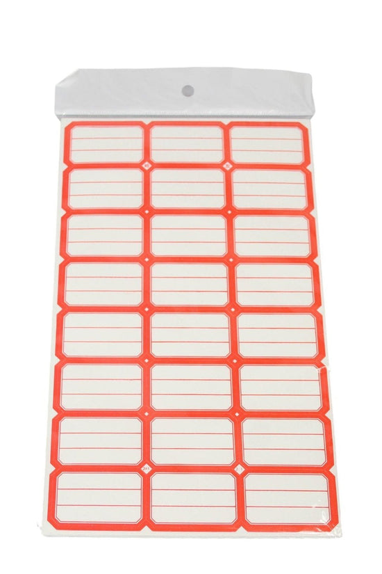 Blue and Red Sticky Labels for Home and Office Use