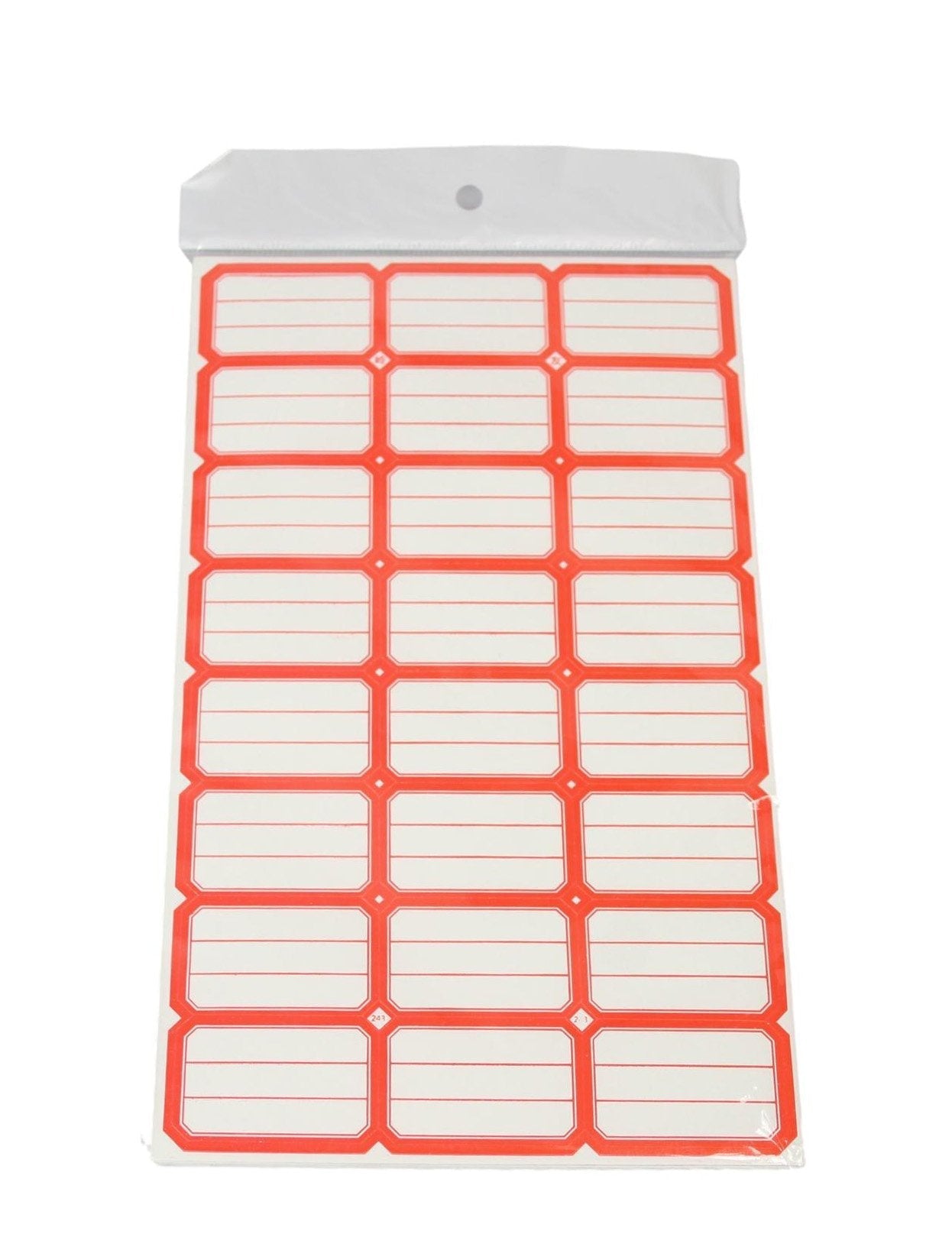 Blue and Red Sticky Labels for Home and Office Use