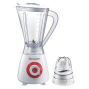 Powerful and Quiet 600W Red Blender with Grinder Function