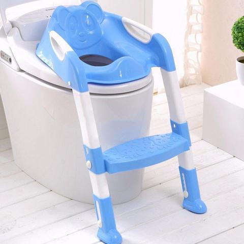SQ Professional Kids Teddie Toilet Seat Ladder Blue