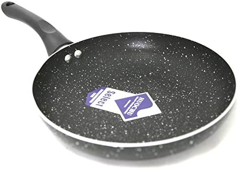 Durable 22 cm Speckled Metal Frying Pan for Even Cooking
