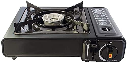 Compact Portable Camping Single Burner Gas Stove with Carry Case