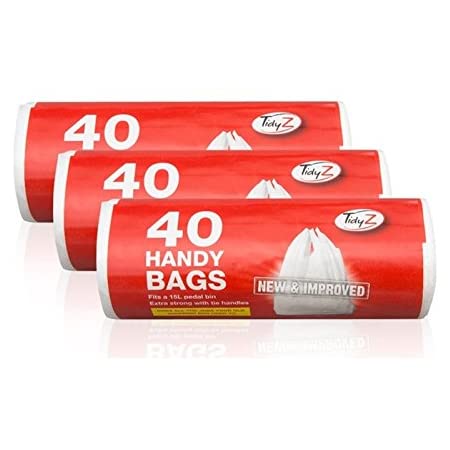 Strong Bin Bags with Convenient Tie Handles Pack of 40