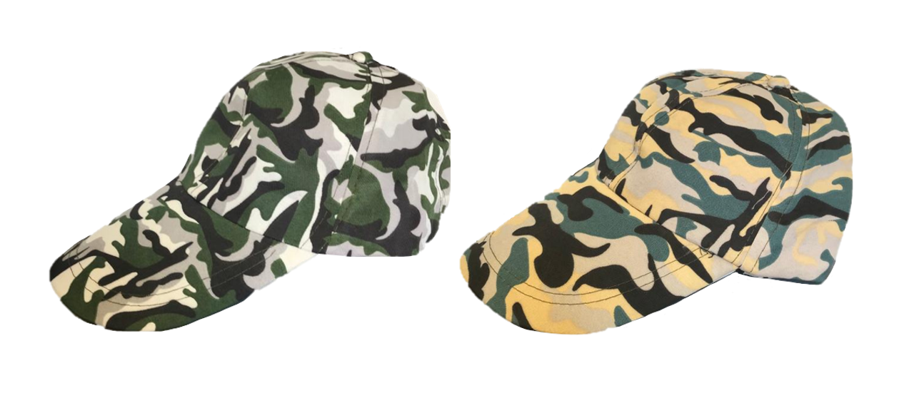 Camouflage Army Print Baseball Cap Assorted Colors