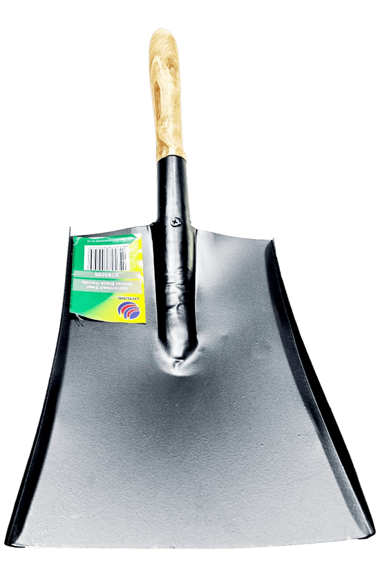Durable Galvanised Steel Shovel with Wooden Handle 48 x 17 cm