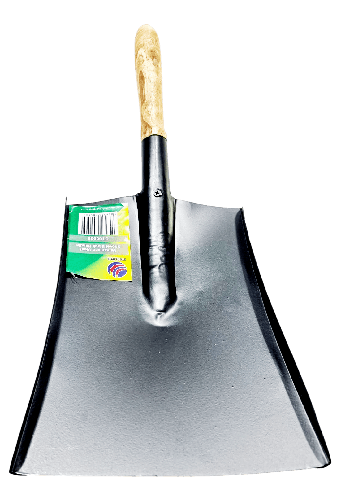Durable Galvanised Steel Shovel with Wooden Handle 48 x 17 cm