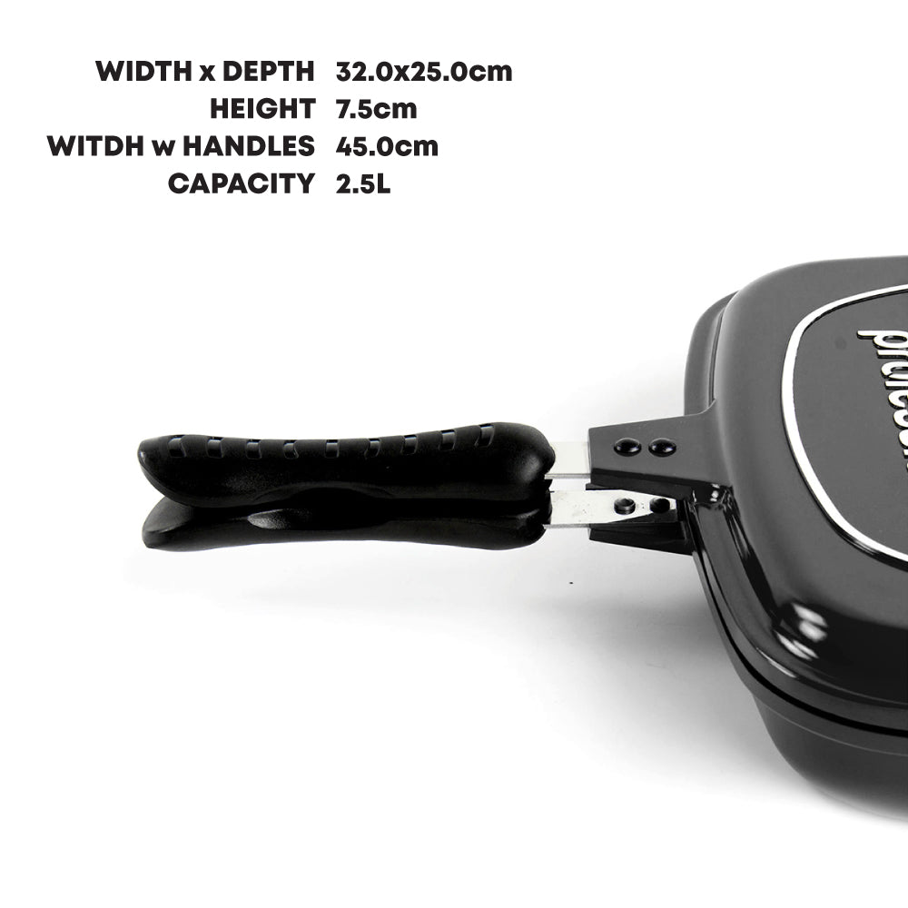 SQ Professional Nea Double Sided Magic Pan 32cm Nera Black