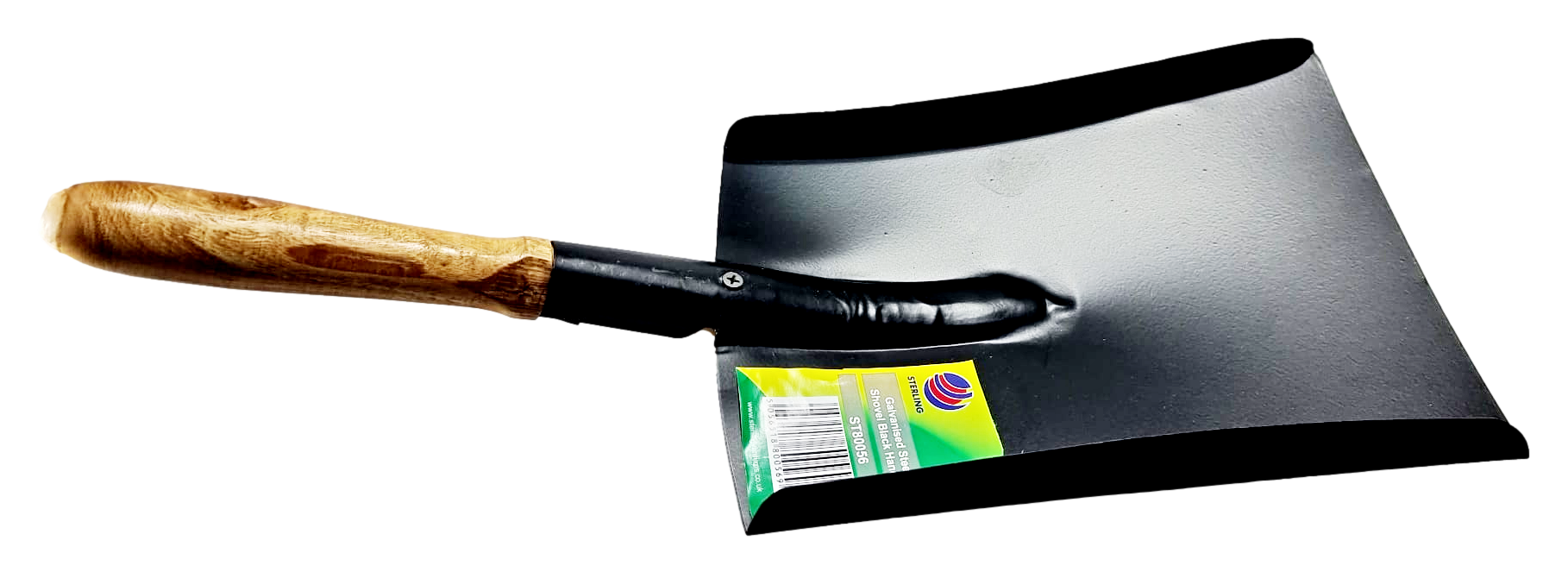 Durable Galvanised Steel Shovel with Wooden Handle 48 x 17 cm