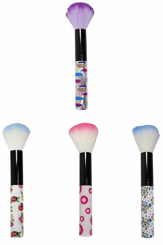 Floral Handle Makeup Powder Brush Assorted Designs