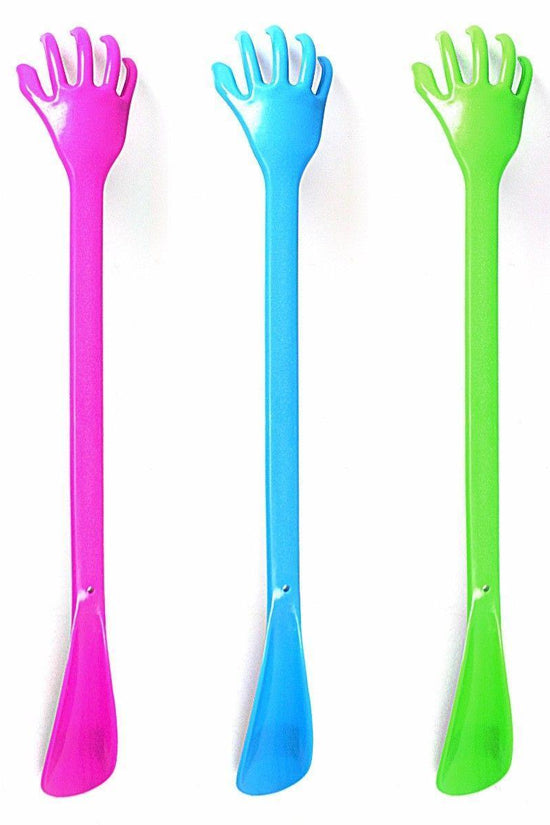 Convenient Plastic Shoe Horn and Back Scratcher 50cm Assorted Colors