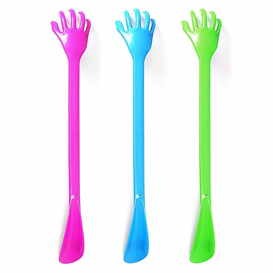 Convenient Plastic Shoe Horn and Back Scratcher 50cm Assorted Colors