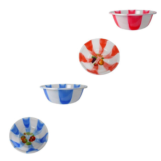 40 cm Extra Large Tie Dye Print Plastic Kitchen Bowls Vibrant Kitchen Decor