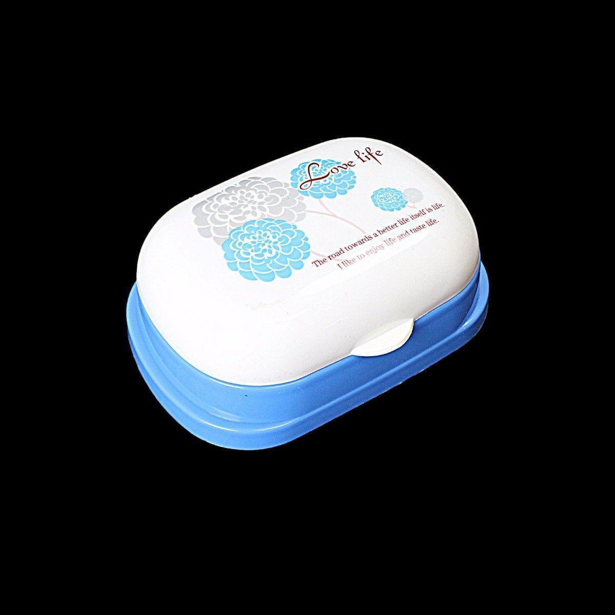 Chic Plastic Soap Box with Printed Design 10 x 5 cm