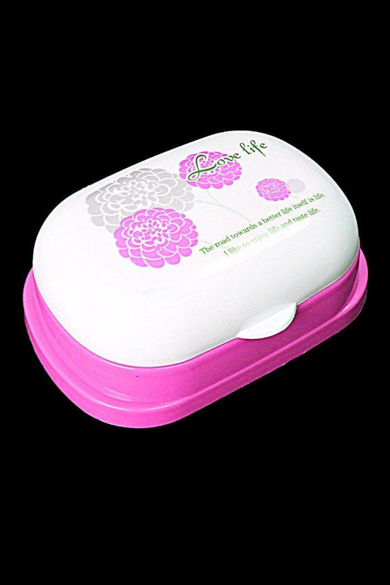 Chic Plastic Soap Box with Printed Design 10 x 5 cm