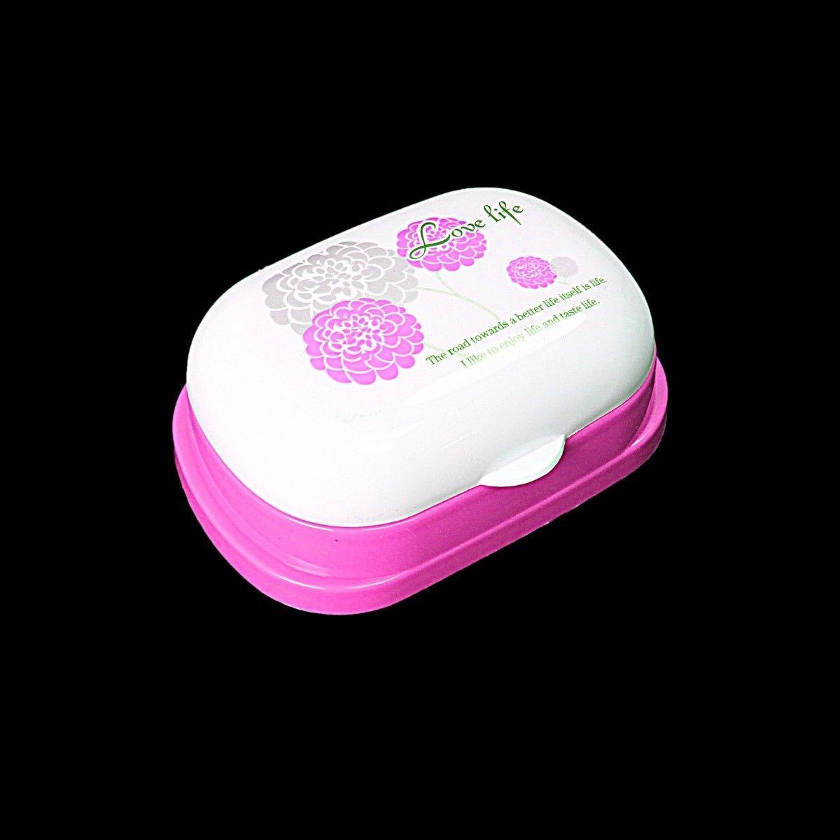 Chic Plastic Soap Box with Printed Design 10 x 5 cm