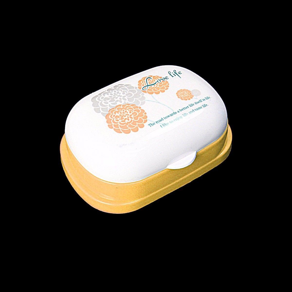 Chic Plastic Soap Box with Printed Design 10 x 5 cm