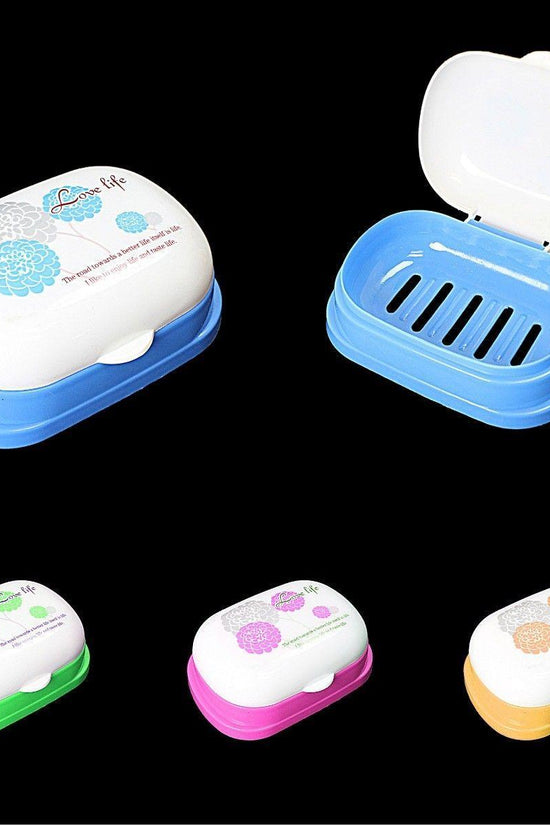 Chic Plastic Soap Box with Printed Design 10 x 5 cm
