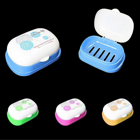 Chic Plastic Soap Box with Printed Design 10 x 5 cm