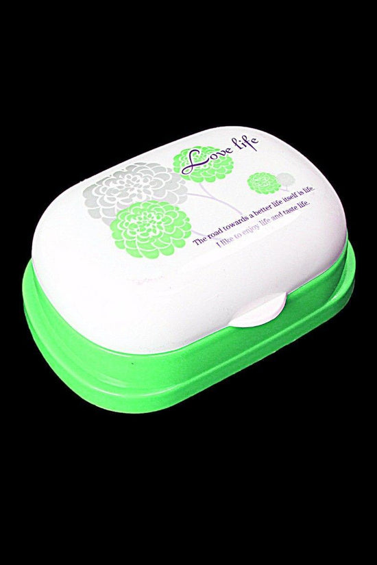 Chic Plastic Soap Box with Printed Design 10 x 5 cm