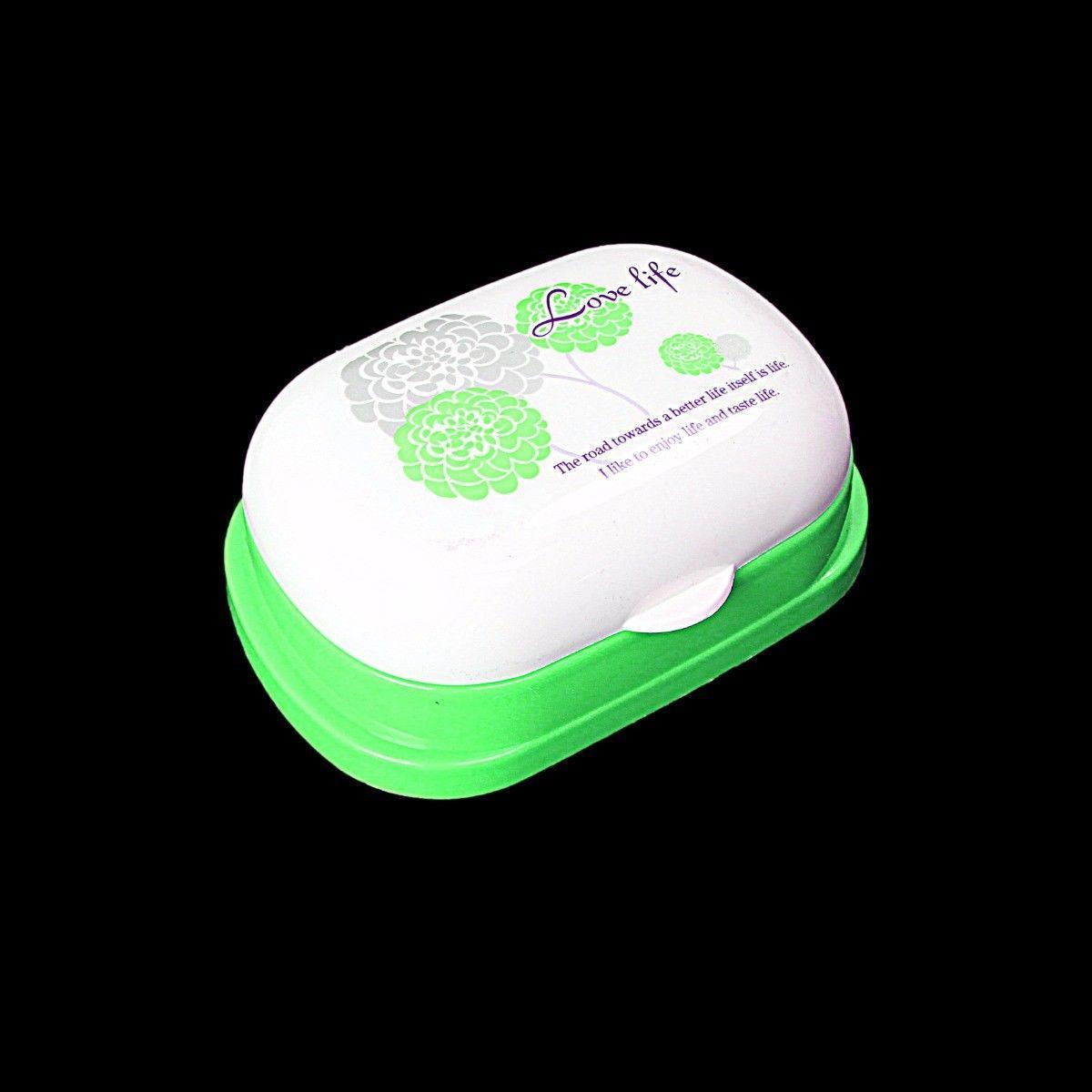 Chic Plastic Soap Box with Printed Design 10 x 5 cm