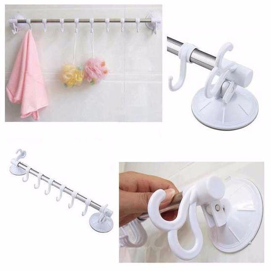 Adjustable Gold Towel Bar Premium Suction Cup Rail 180