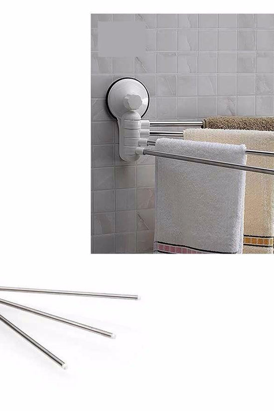 Adjustable Gold Towel Bar Premium Suction Cup Rail 180