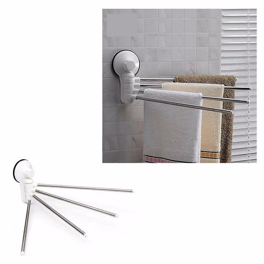 Adjustable Gold Towel Bar Premium Suction Cup Rail 180