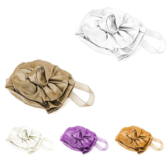 Elegant Satin Floral Magnetic Curtain Tieback