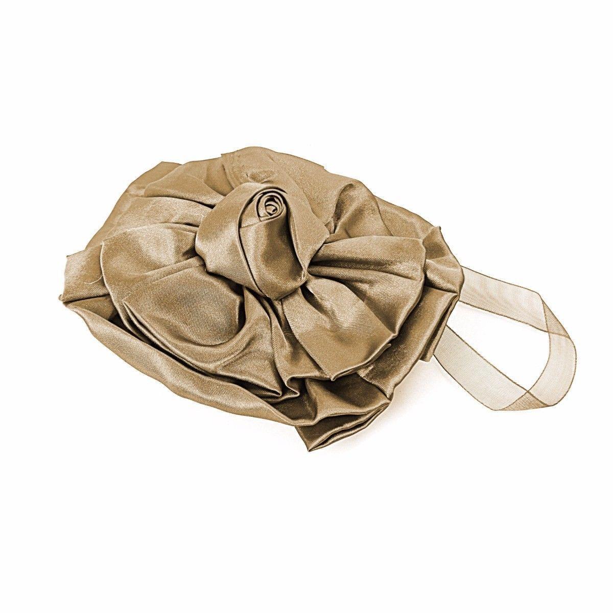 Elegant Satin Floral Magnetic Curtain Tieback