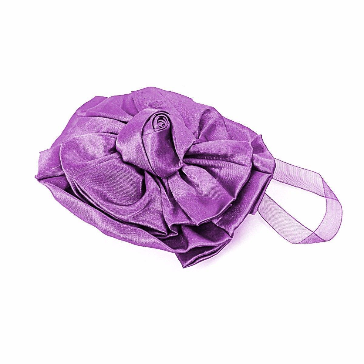 Elegant Satin Floral Magnetic Curtain Tieback