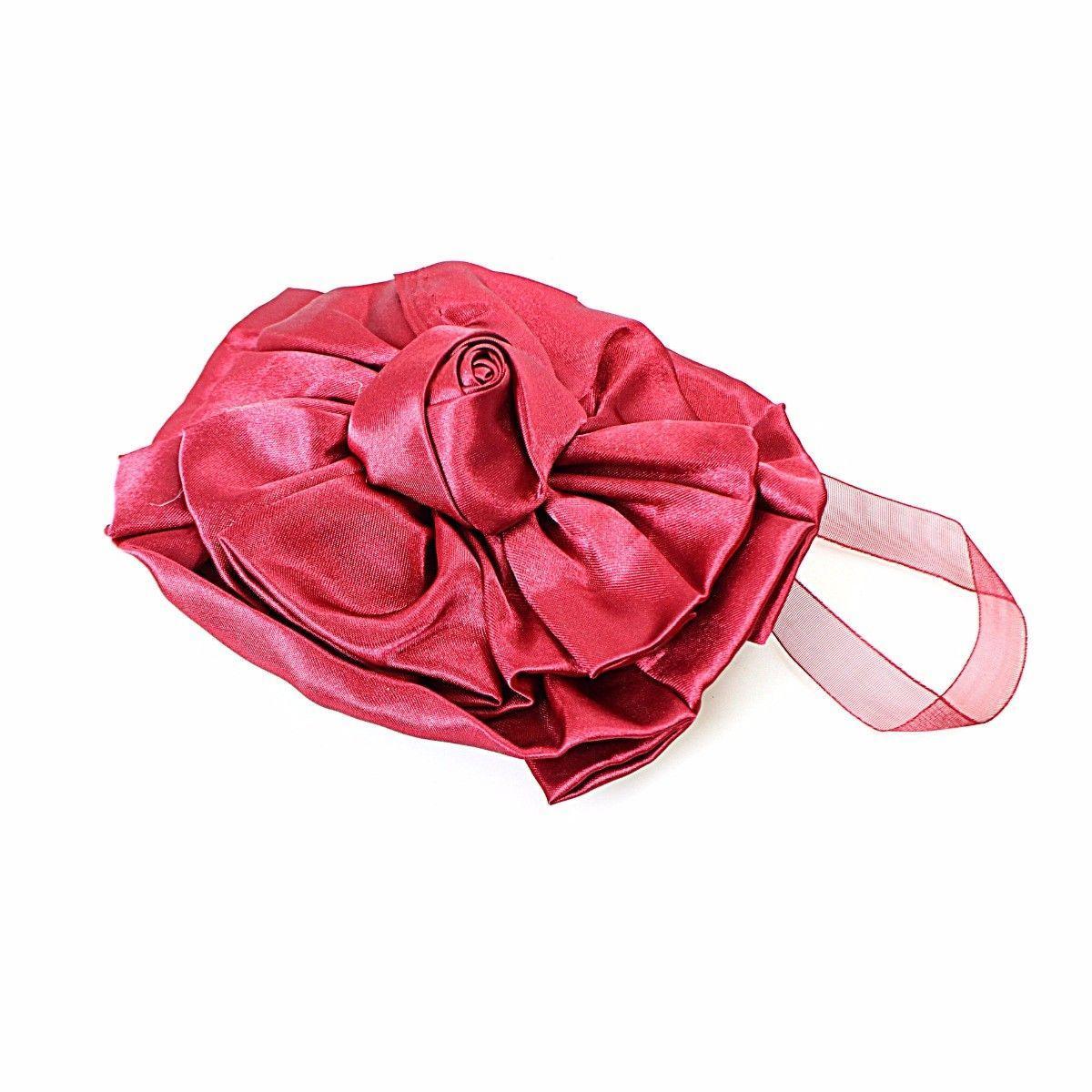 Elegant Satin Floral Magnetic Curtain Tieback