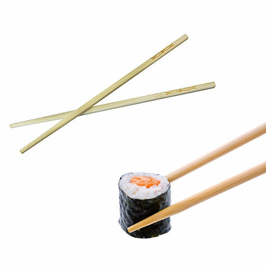 EcoFriendly Wooden Bamboo Chopsticks 24cm Pack of 5