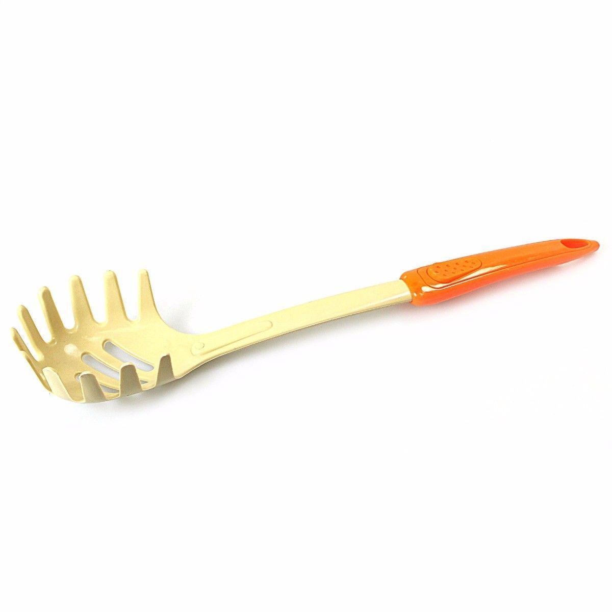 30cm Plastic Pasta Spaghetti Noodle Strainer Server Spoon Assorted Colors