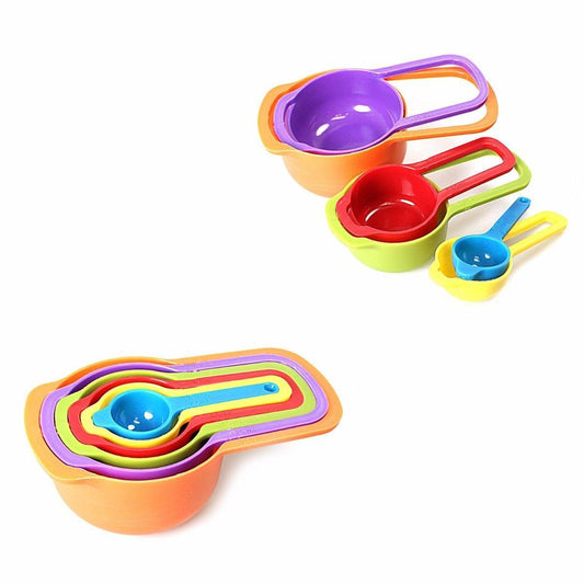 Colorful Plastic Measuring Cups Set for Cooking Baking