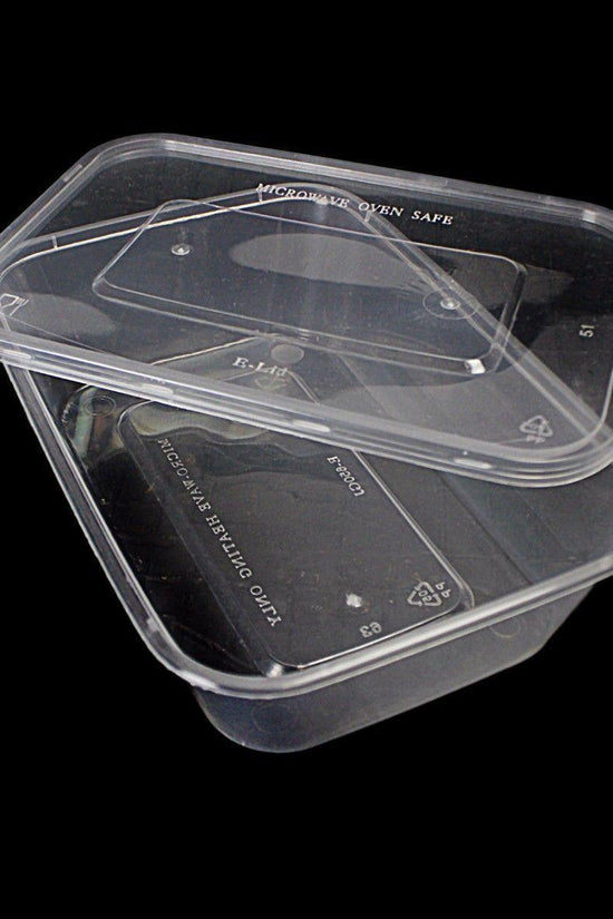 Durable Plastic Food Storage Containers Set of 4 1000ml each