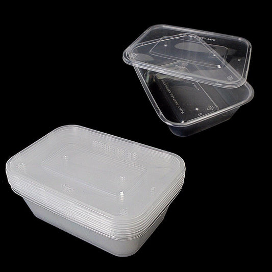 Durable Plastic Food Storage Containers Set of 4 1000ml each