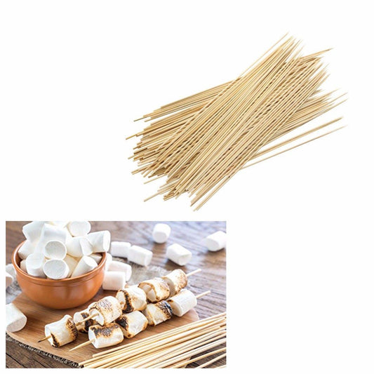 24cm Original BBQ Bamboo Skewer Sticks Ideal for Kebabs Grills Cocktails